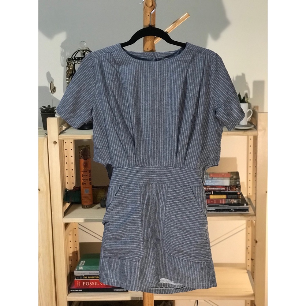 Hong Kong Boutique Striped Open Back Romper